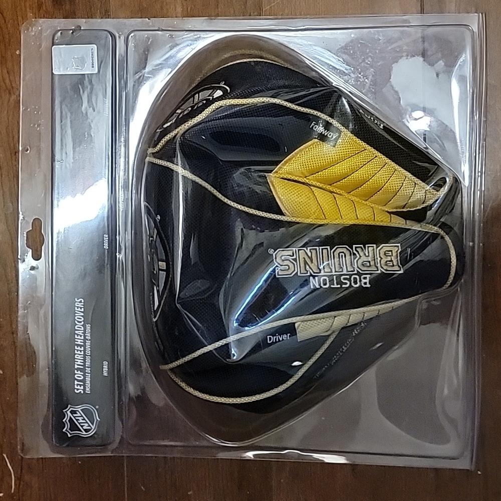 Set of three Boston Bruins headcovers for Golf Clubs